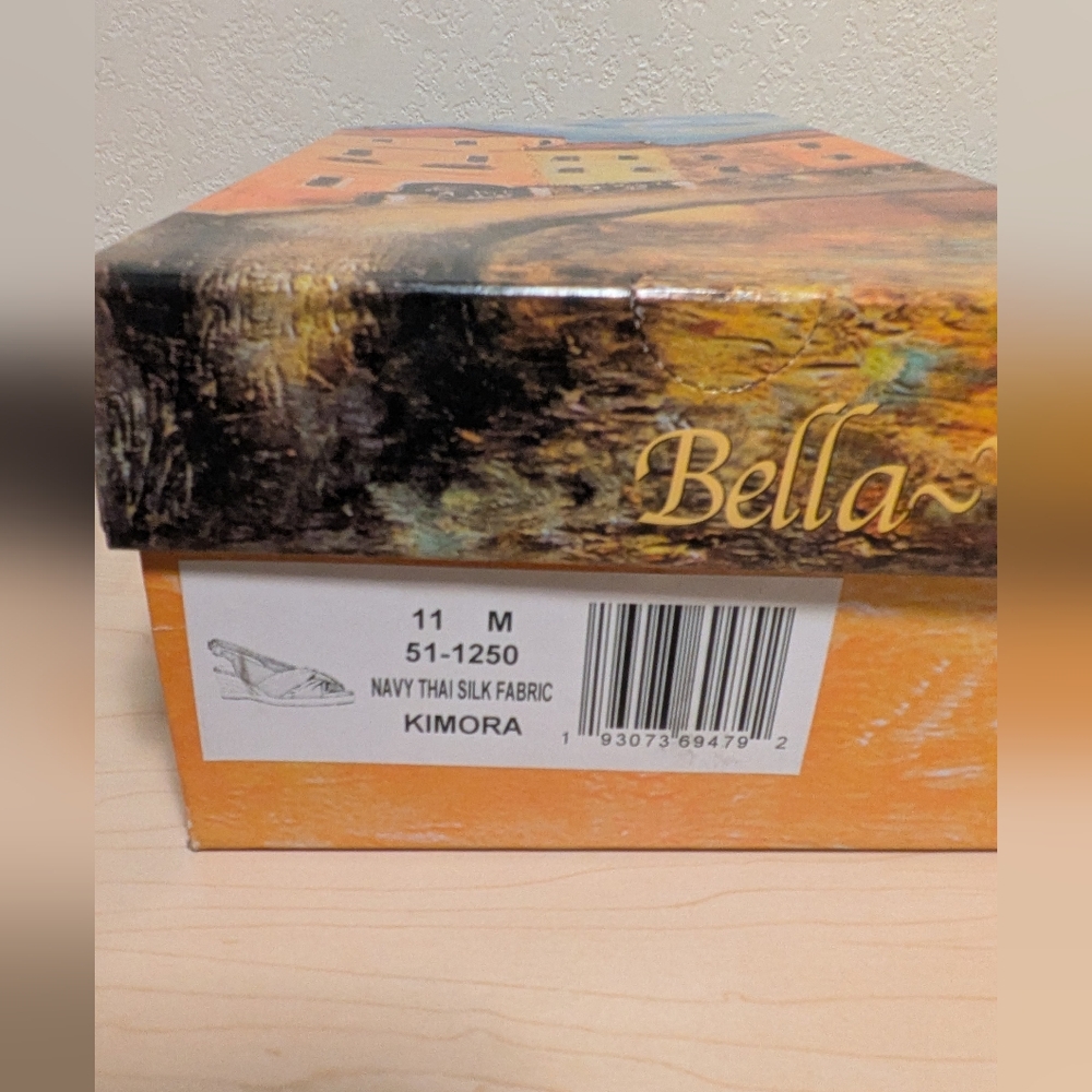 Bella Vita Navy Blue Espadrilles with Slingback and Open Toe - Picture 11 of 11
